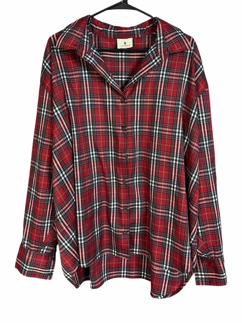 Tuckernuck Red Plaid Long Sleeve Button Down Women's XXXL - Picture 2 of 7